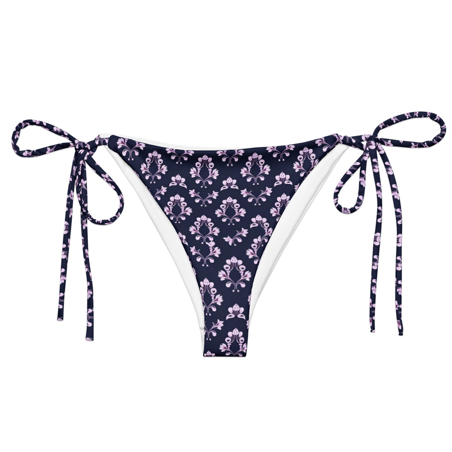 All-over print recycled string bikini bottom