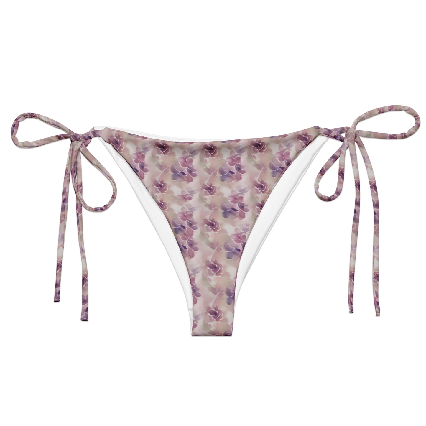 All-over print recycled string bikini bottom