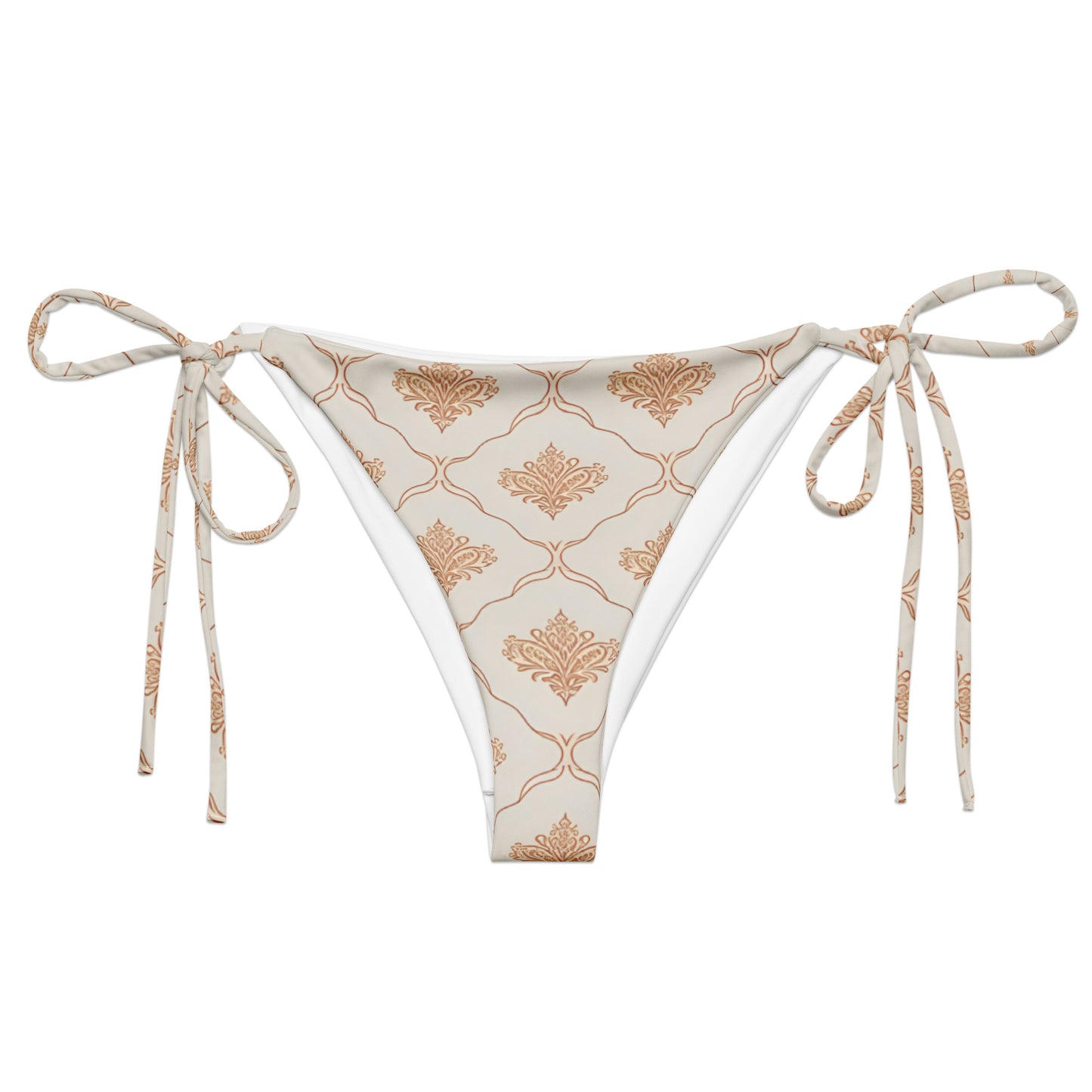 All-over print recycled string bikini bottom