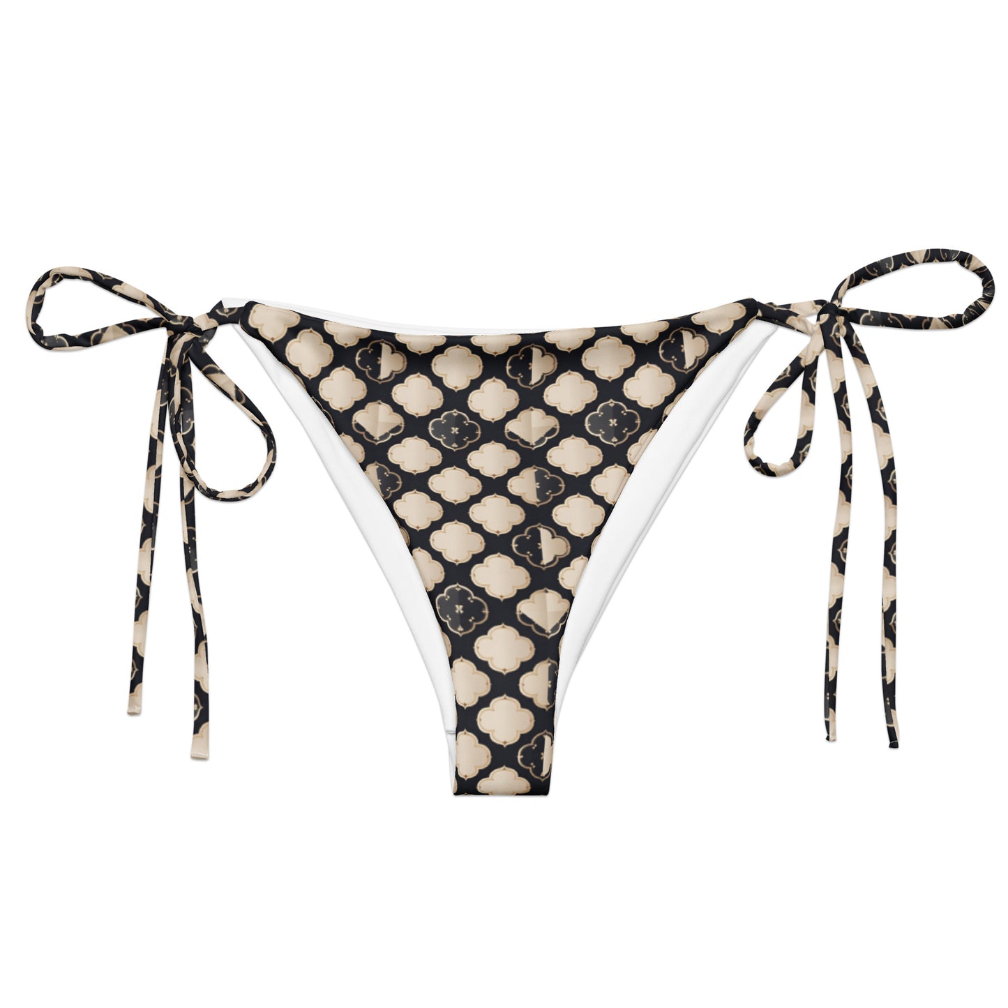 All-over print recycled string bikini bottom