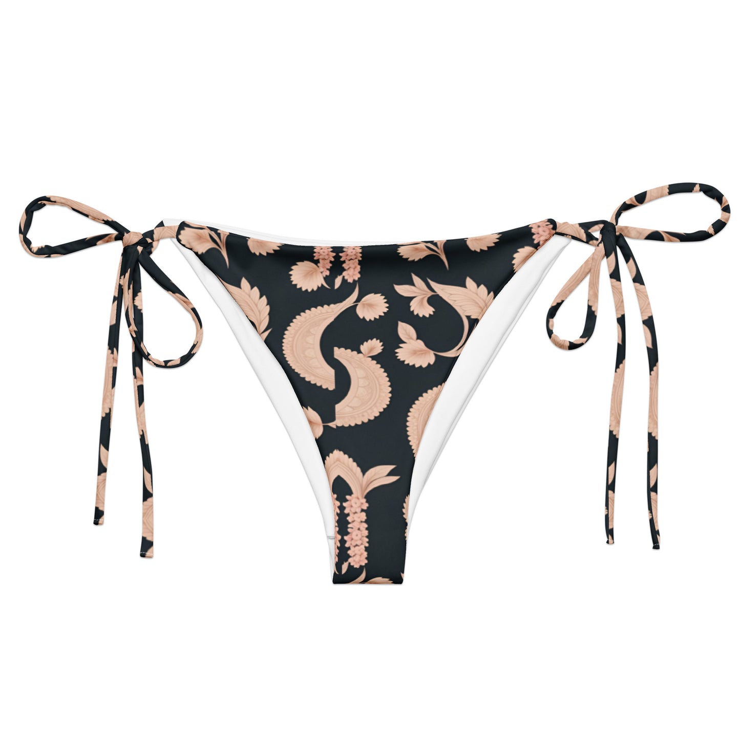 All-over print recycled string bikini bottom