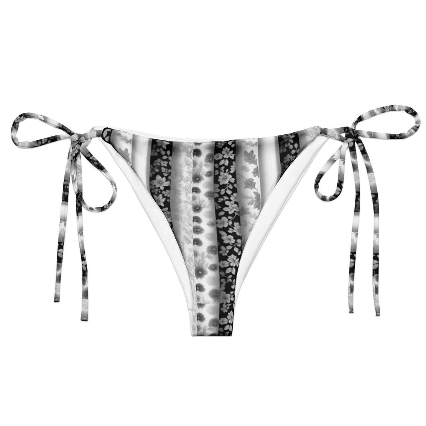 All-over print recycled string bikini bottom