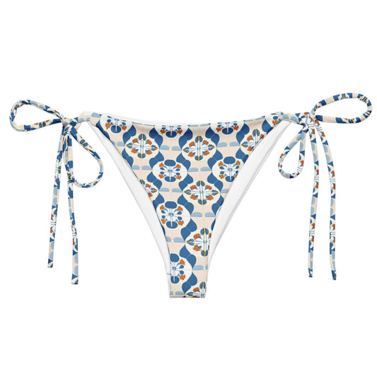 All-over print recycled string bikini bottom