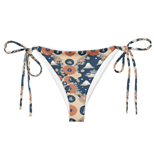 All-over print recycled string bikini bottom