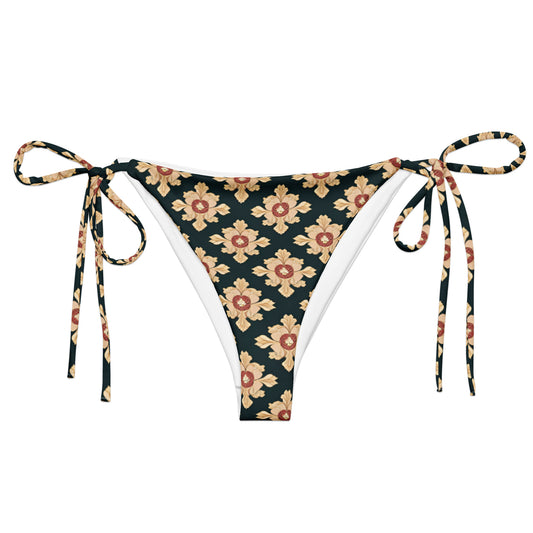 All-over print recycled string bikini bottom