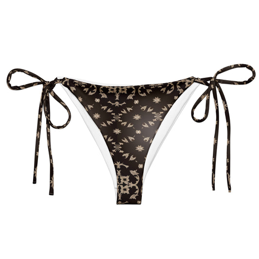 All-over print recycled string bikini bottom