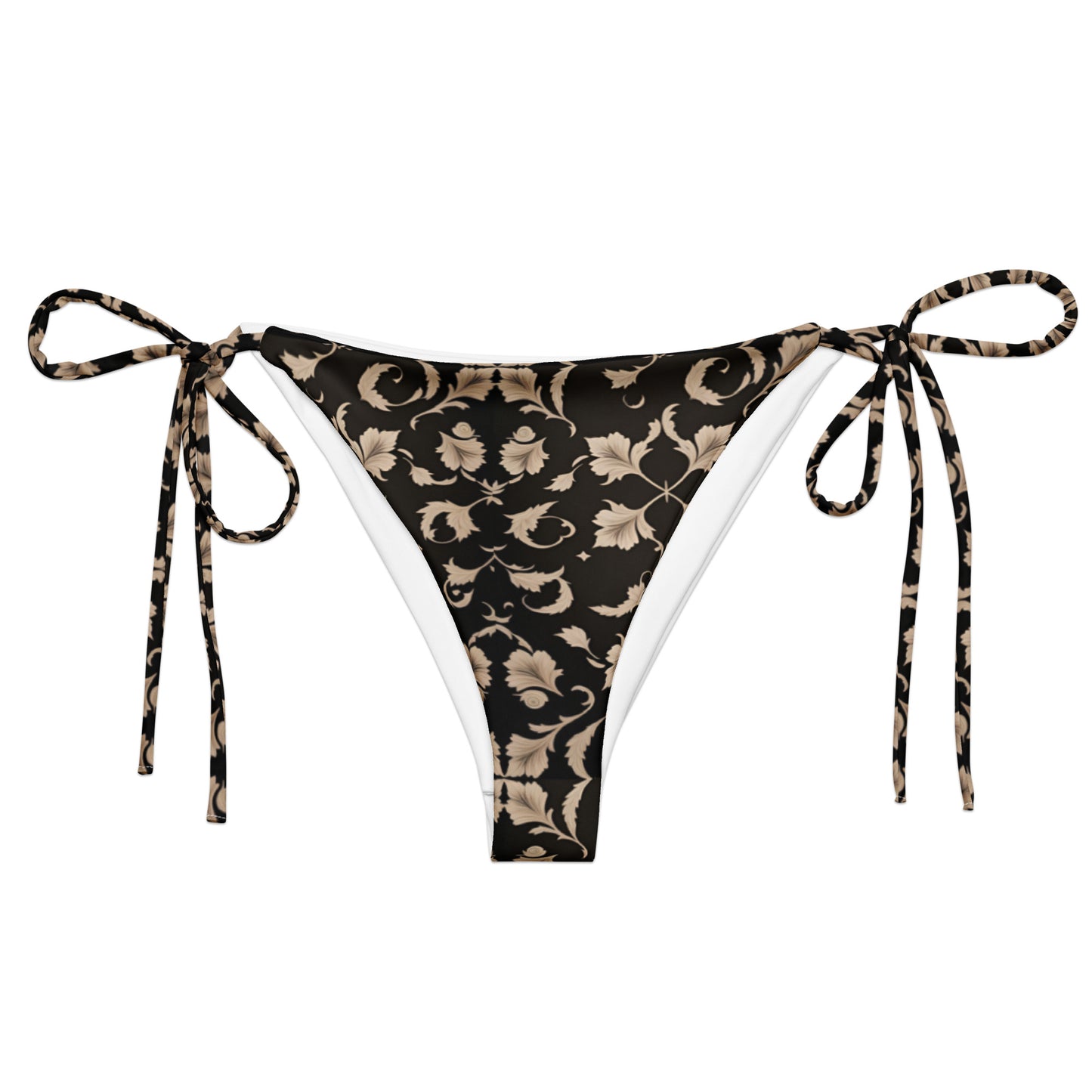 All-over print recycled string bikini bottom