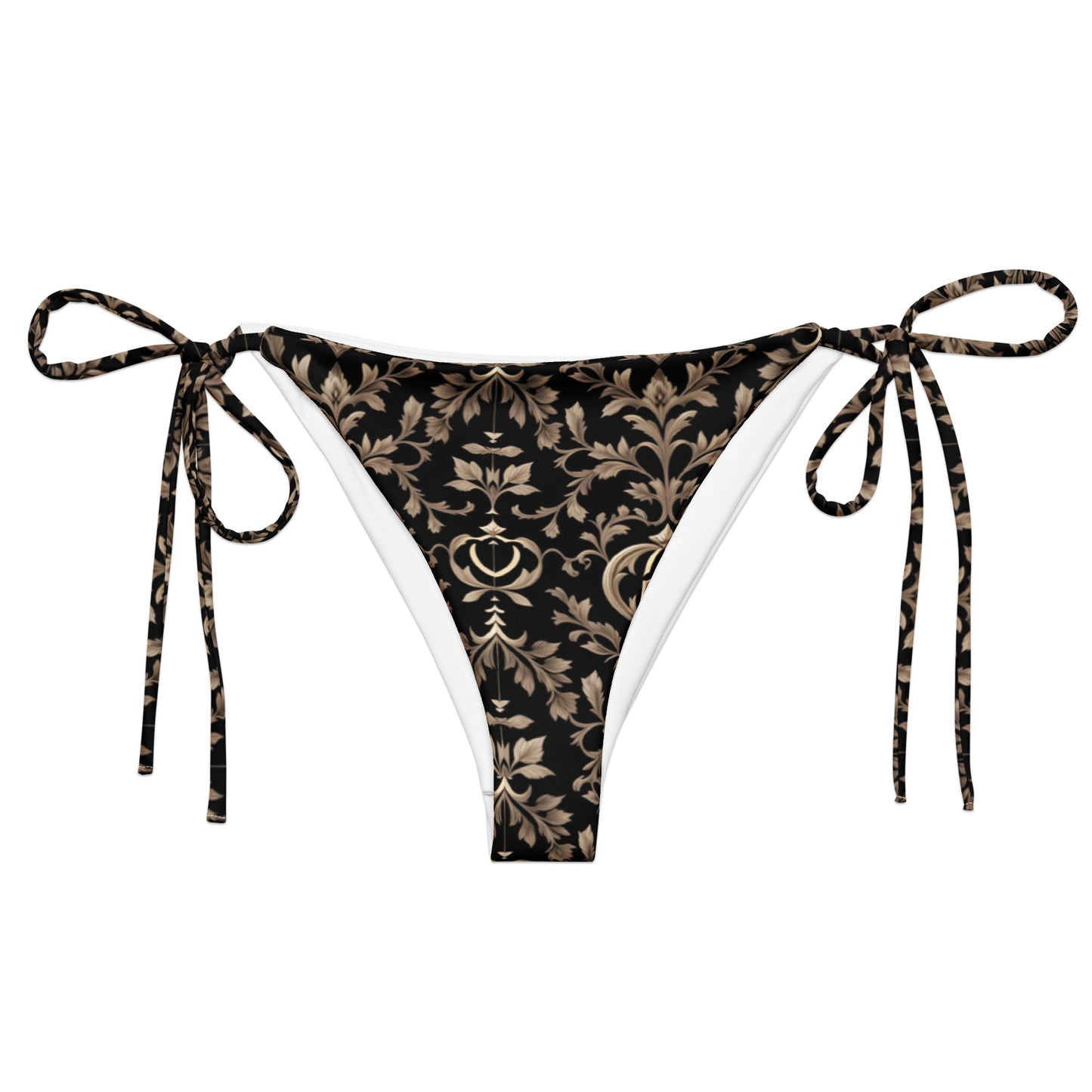 All-over print recycled string bikini bottom