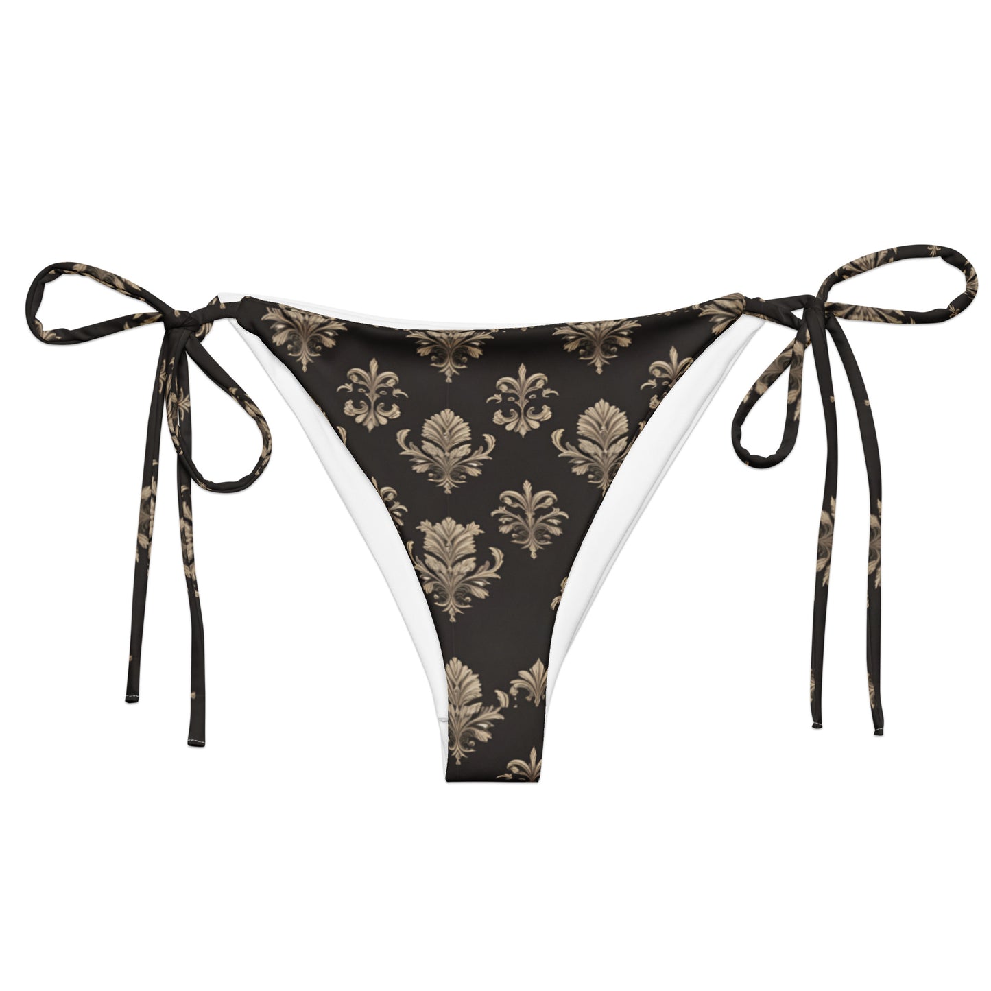 All-over print recycled string bikini bottom