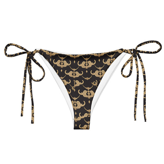 All-over print recycled string bikini bottom