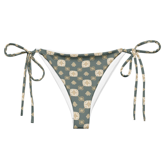 All-over print recycled string bikini bottom