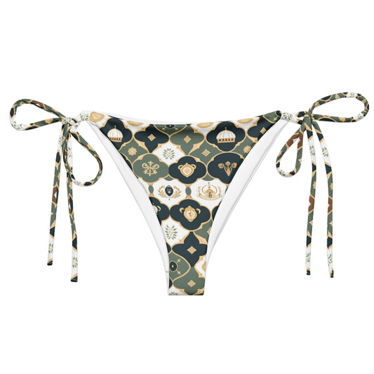 All-over print recycled string bikini bottom