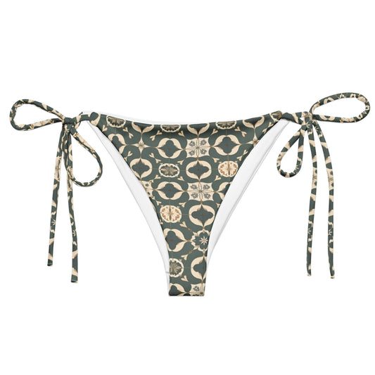 All-over print recycled string bikini bottom