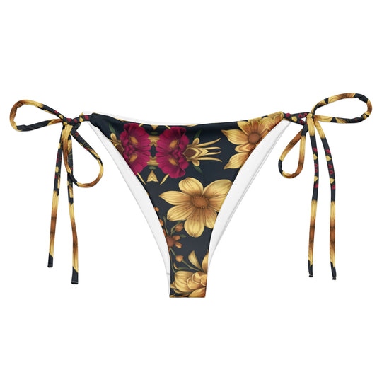 All-over print recycled string bikini bottom