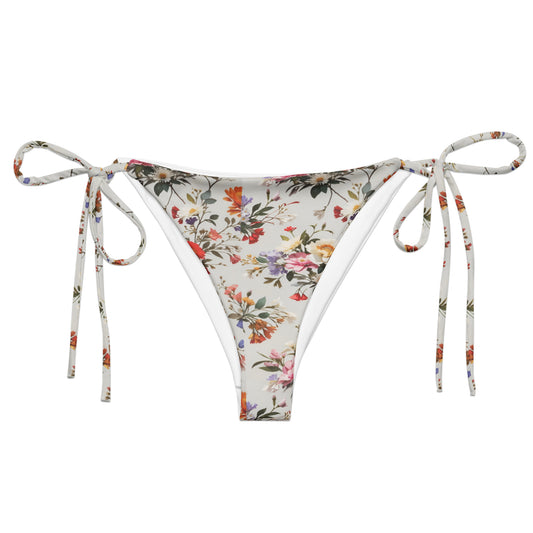 All-over print recycled string bikini bottom