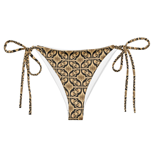 All-over print recycled string bikini bottom