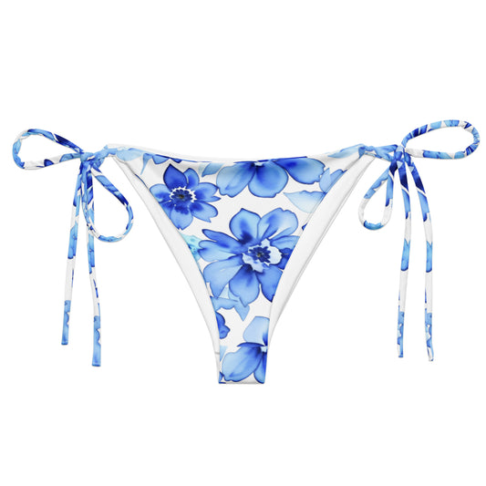 All-over print recycled string bikini bottom