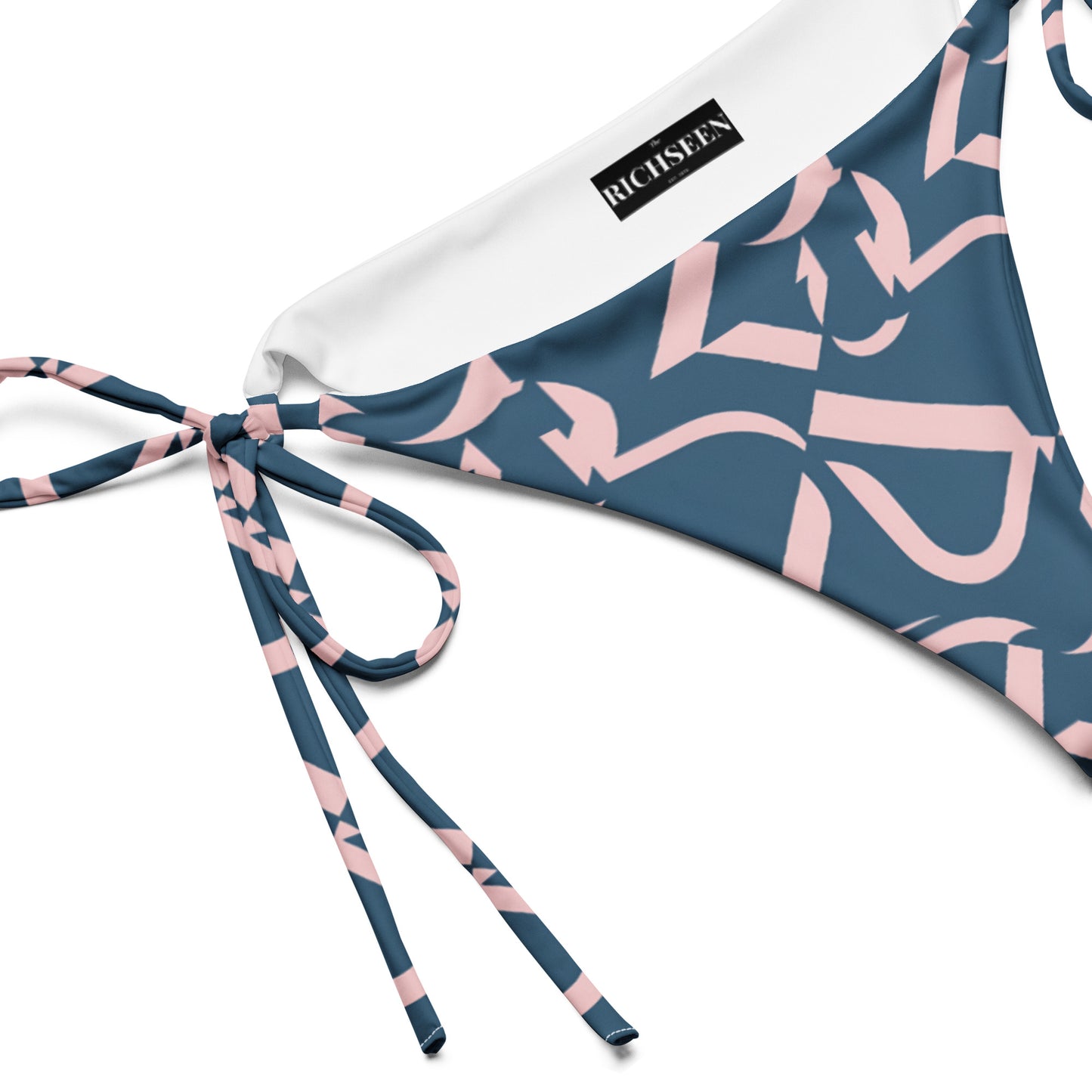 All-over print recycled string bikini bottom