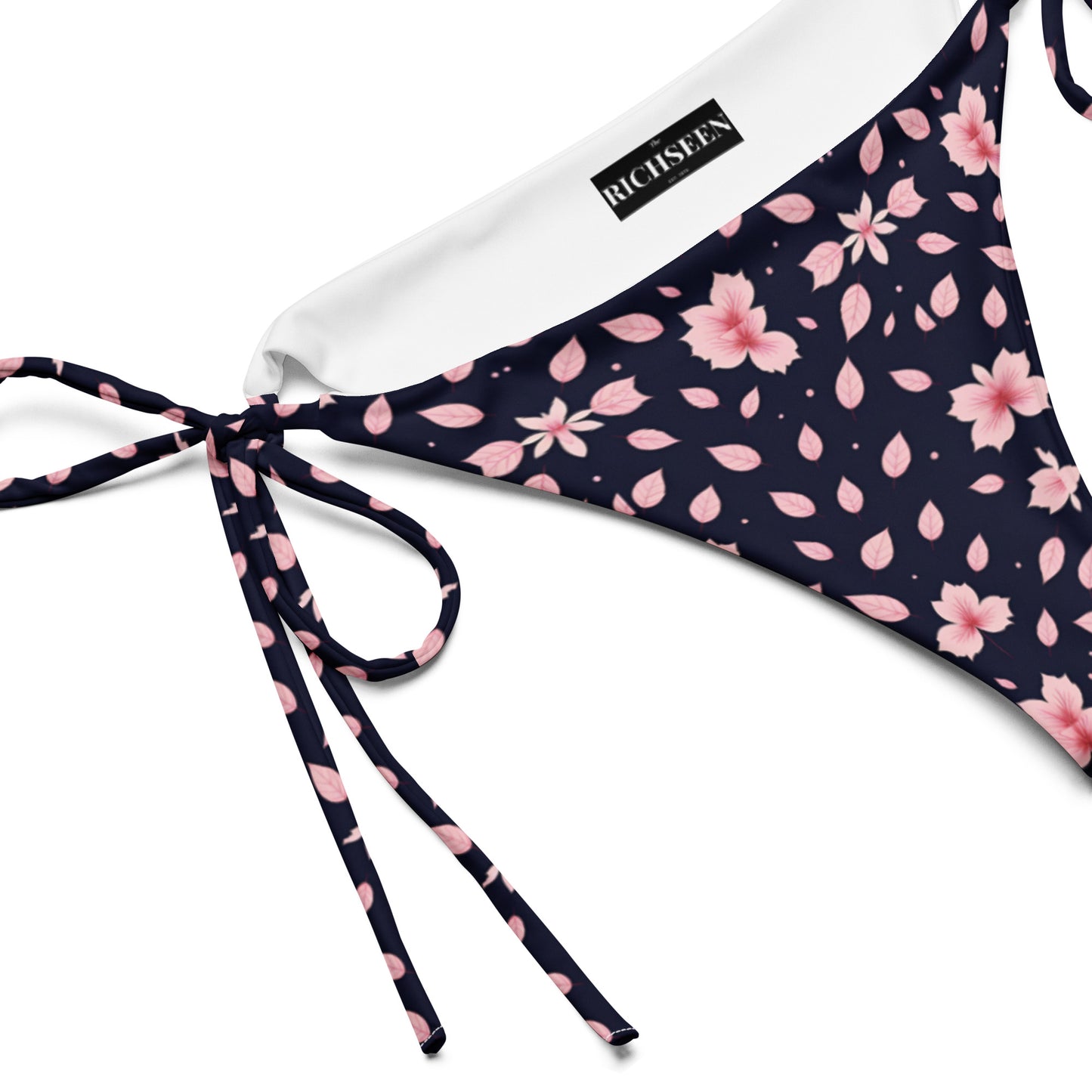 All-over print recycled string bikini bottom