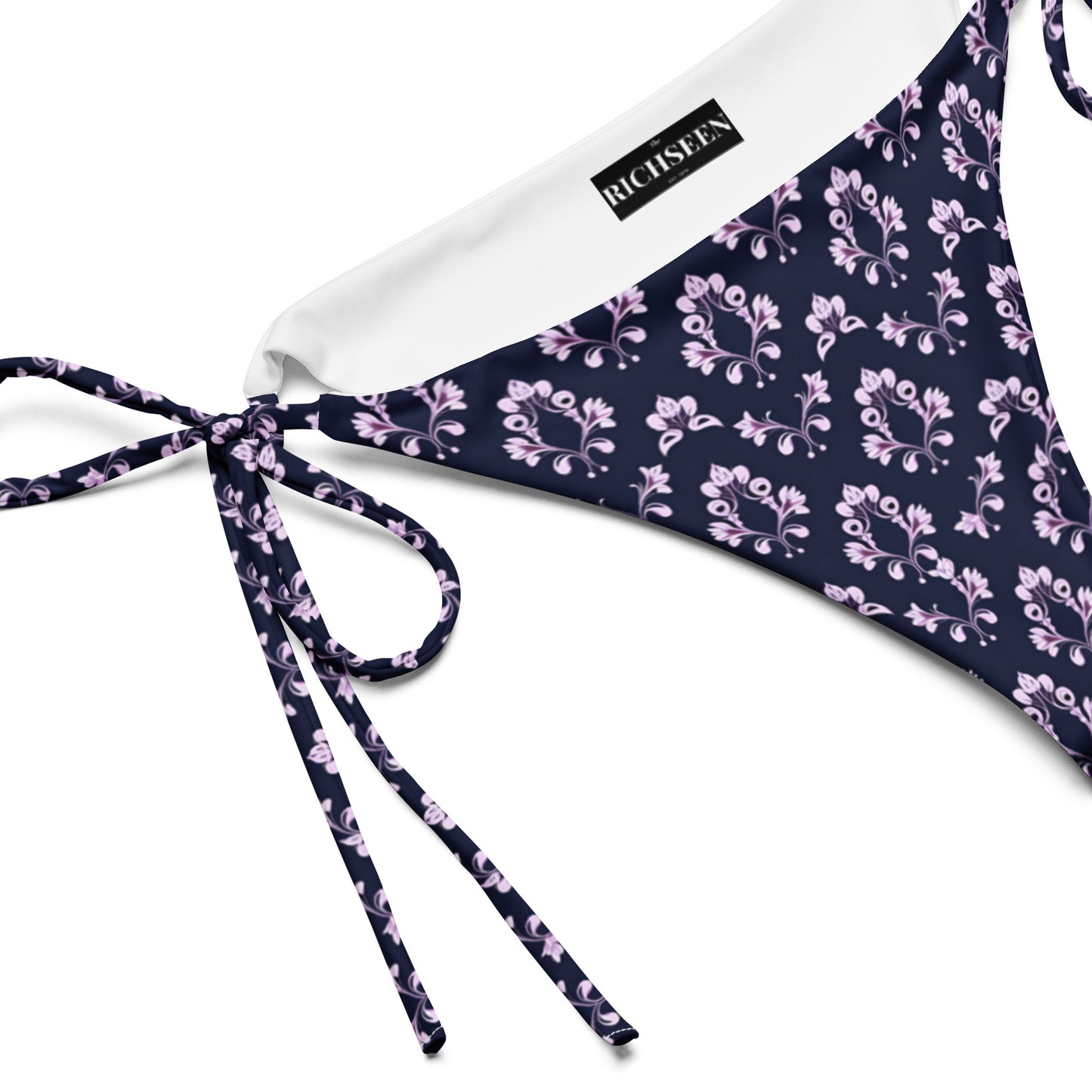 All-over print recycled string bikini bottom