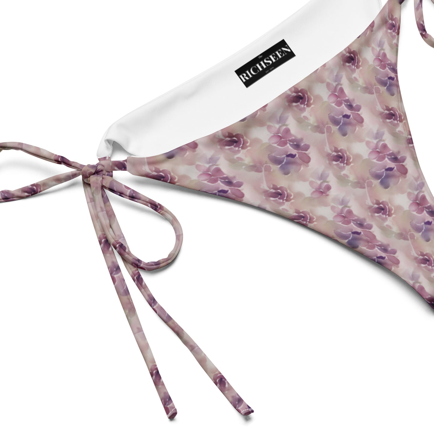 All-over print recycled string bikini bottom