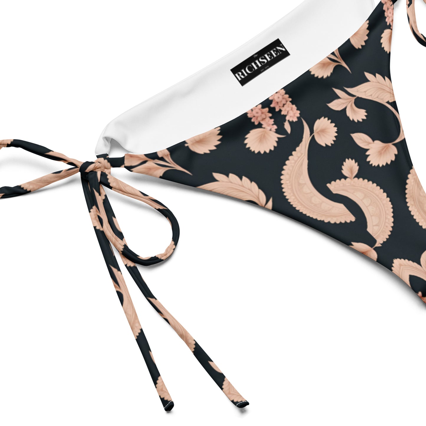 All-over print recycled string bikini bottom