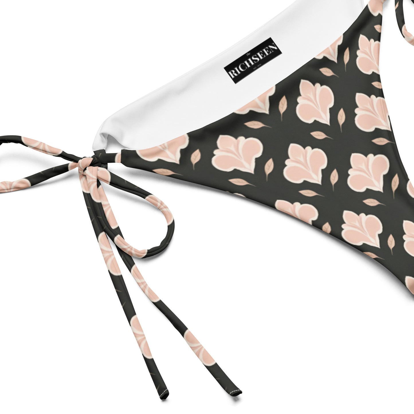 All-over print recycled string bikini bottom