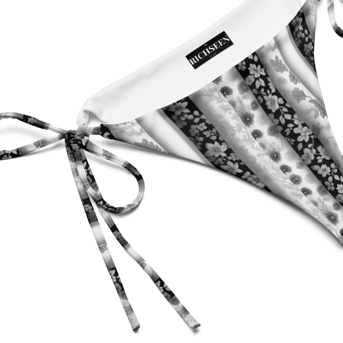 All-over print recycled string bikini bottom