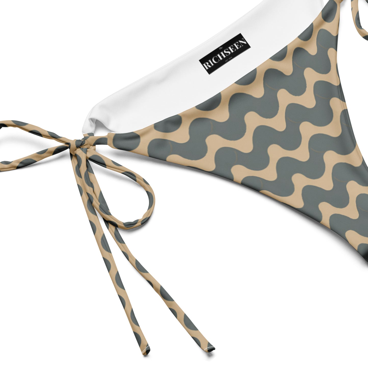 All-over print recycled string bikini bottom