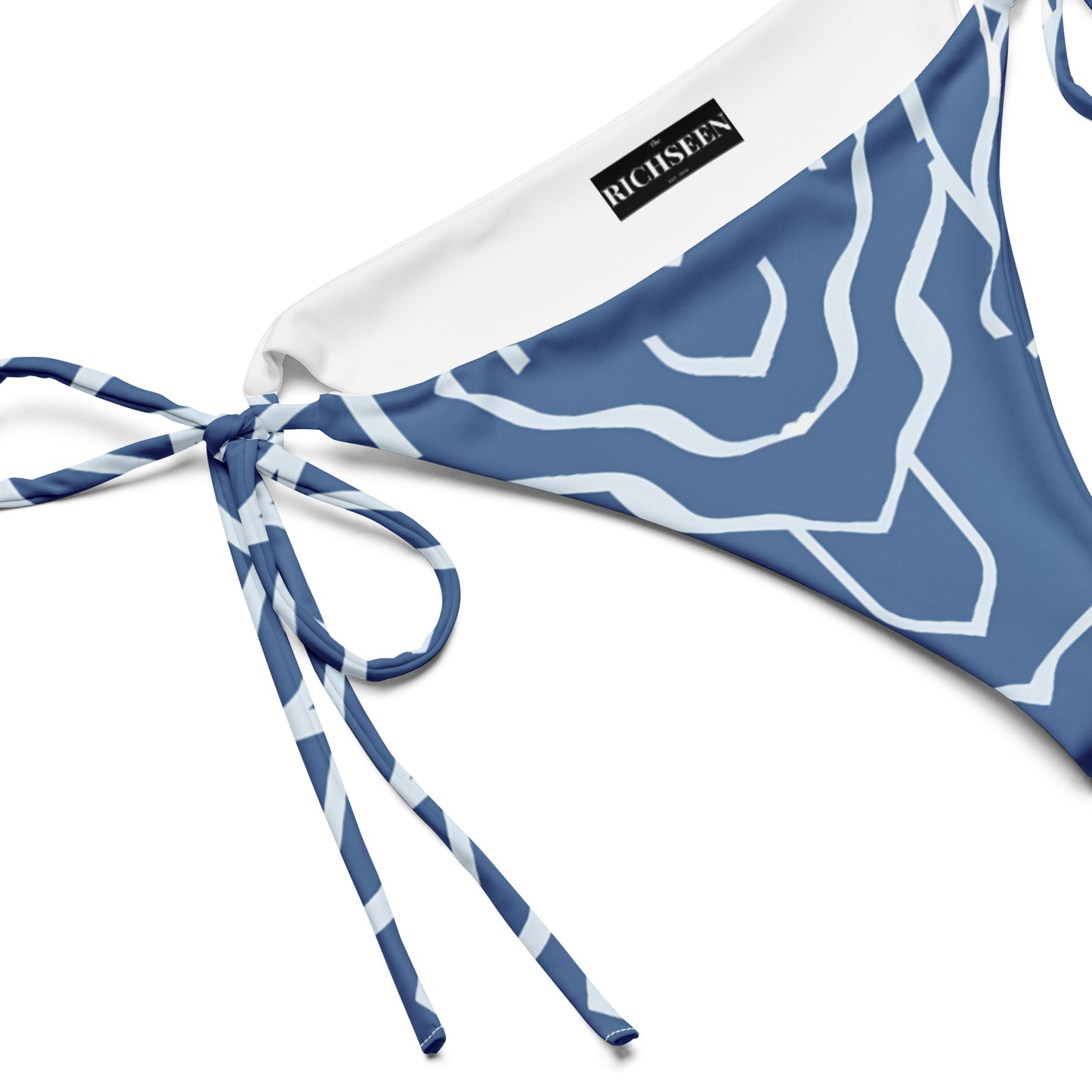 All-over print recycled string bikini bottom