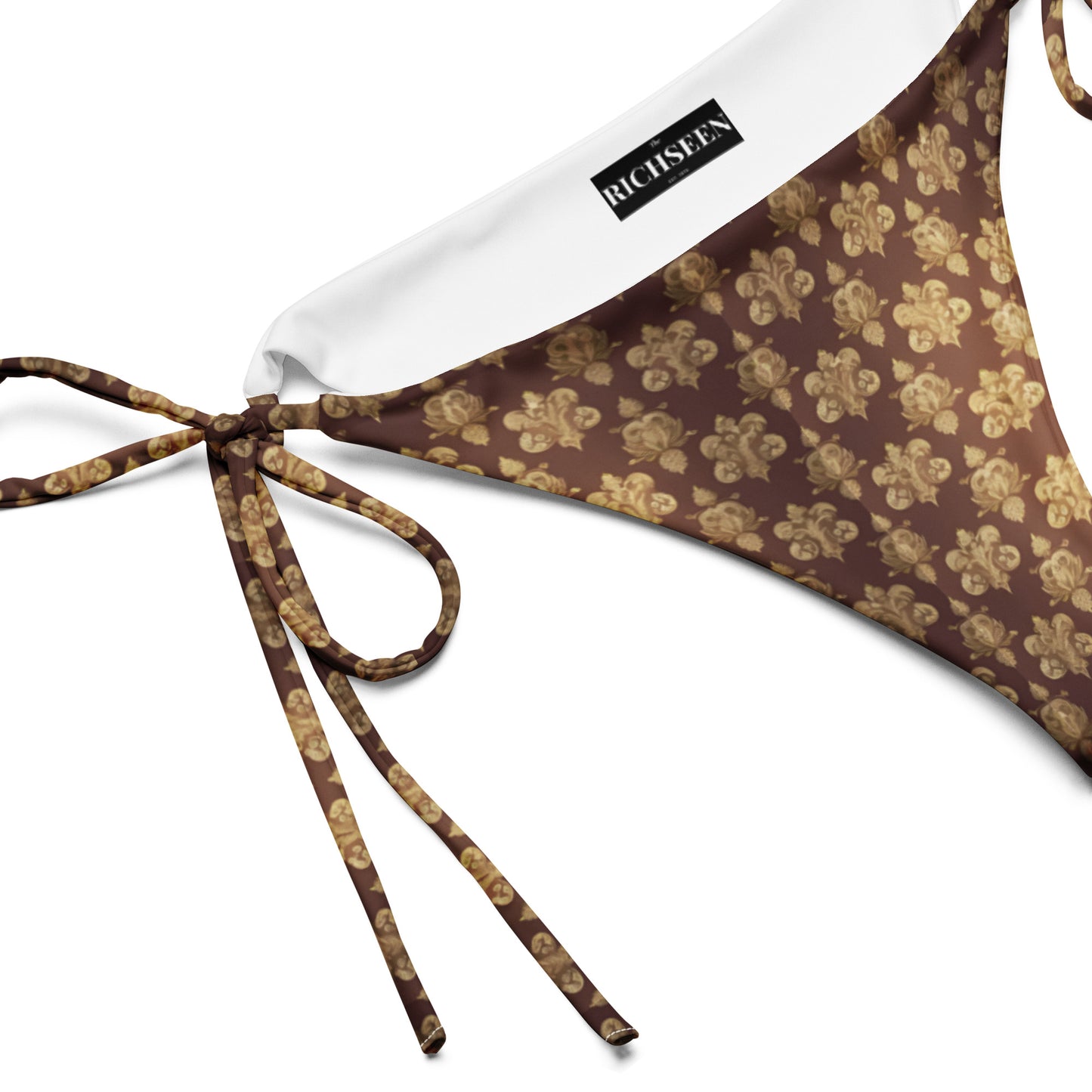 All-over print recycled string bikini bottom