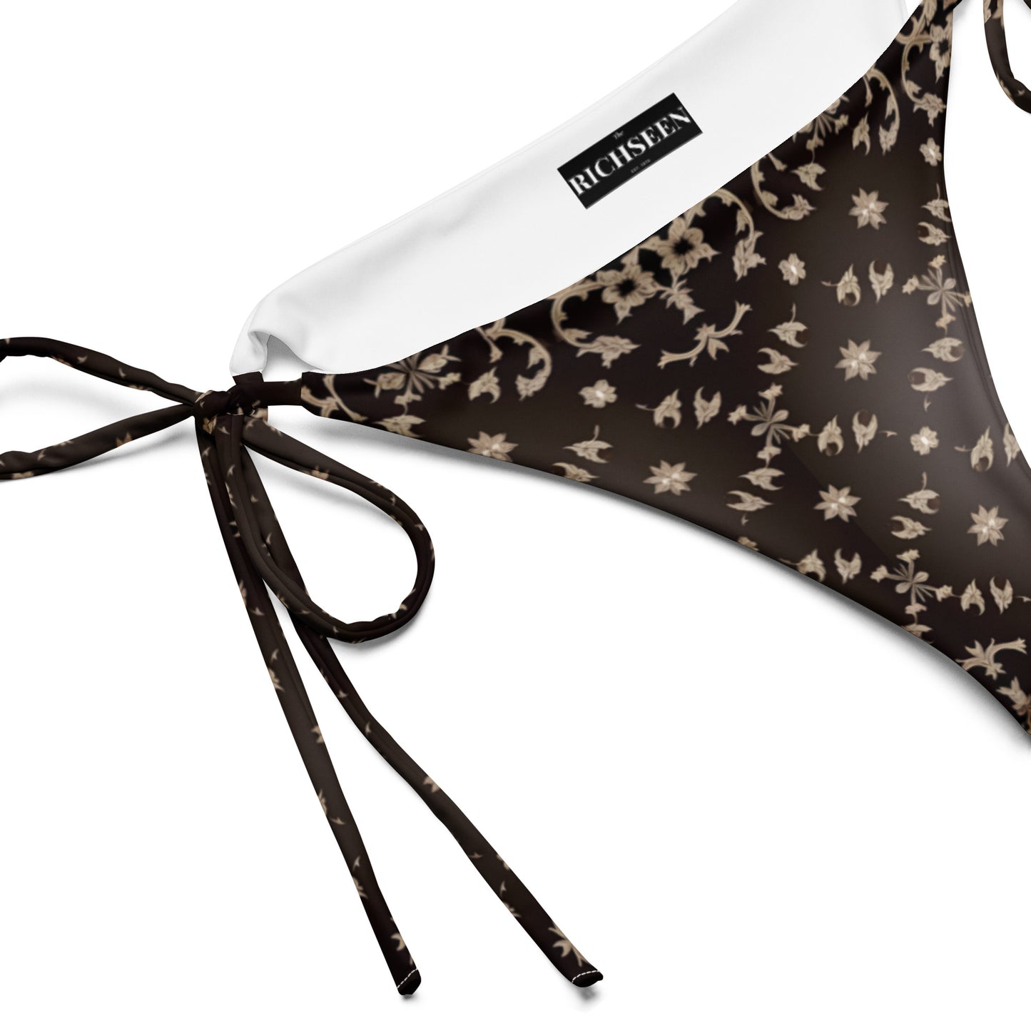 All-over print recycled string bikini bottom