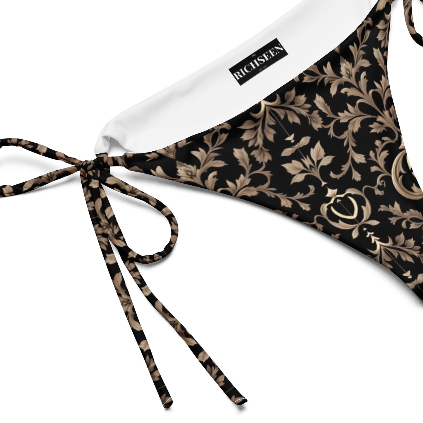 All-over print recycled string bikini bottom