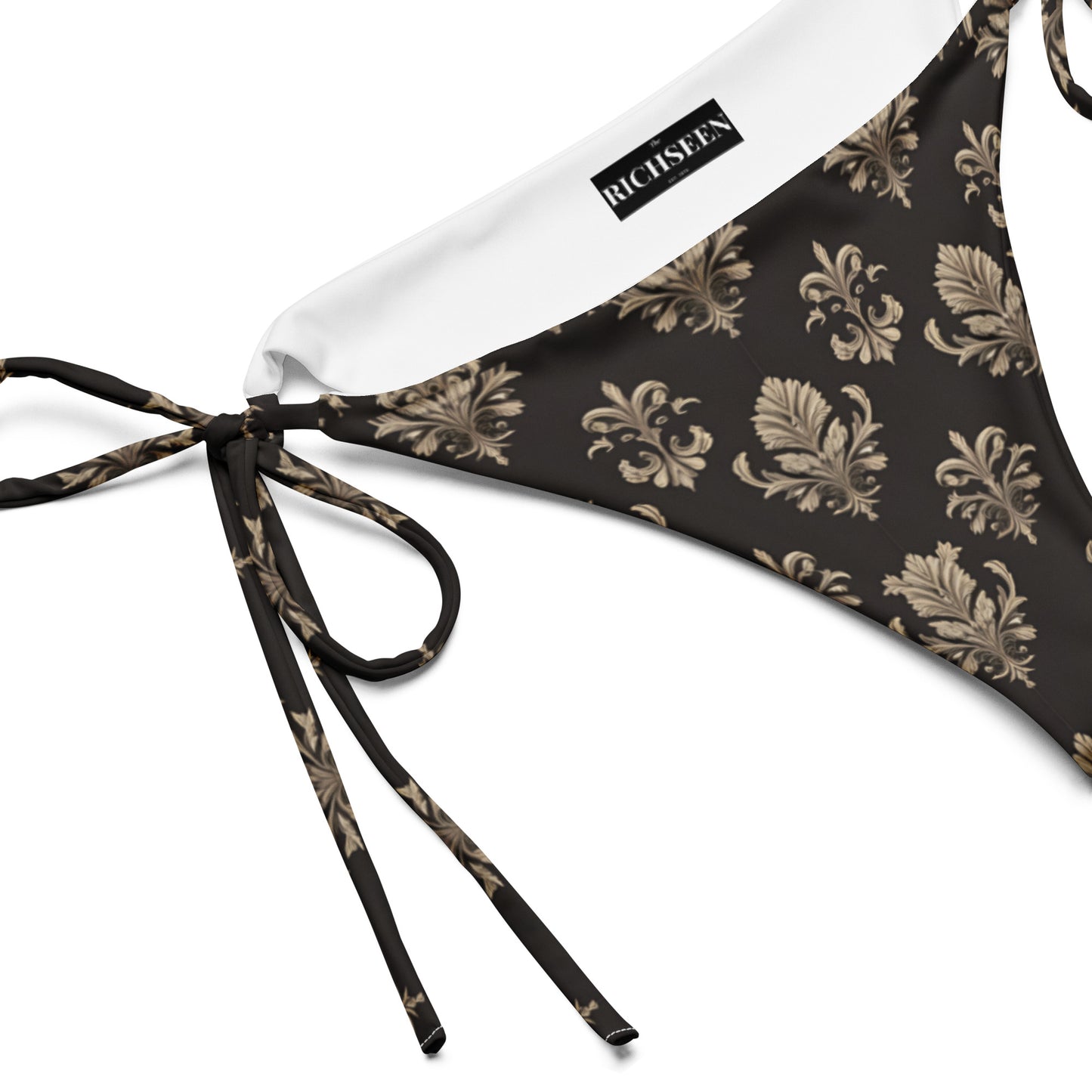 All-over print recycled string bikini bottom