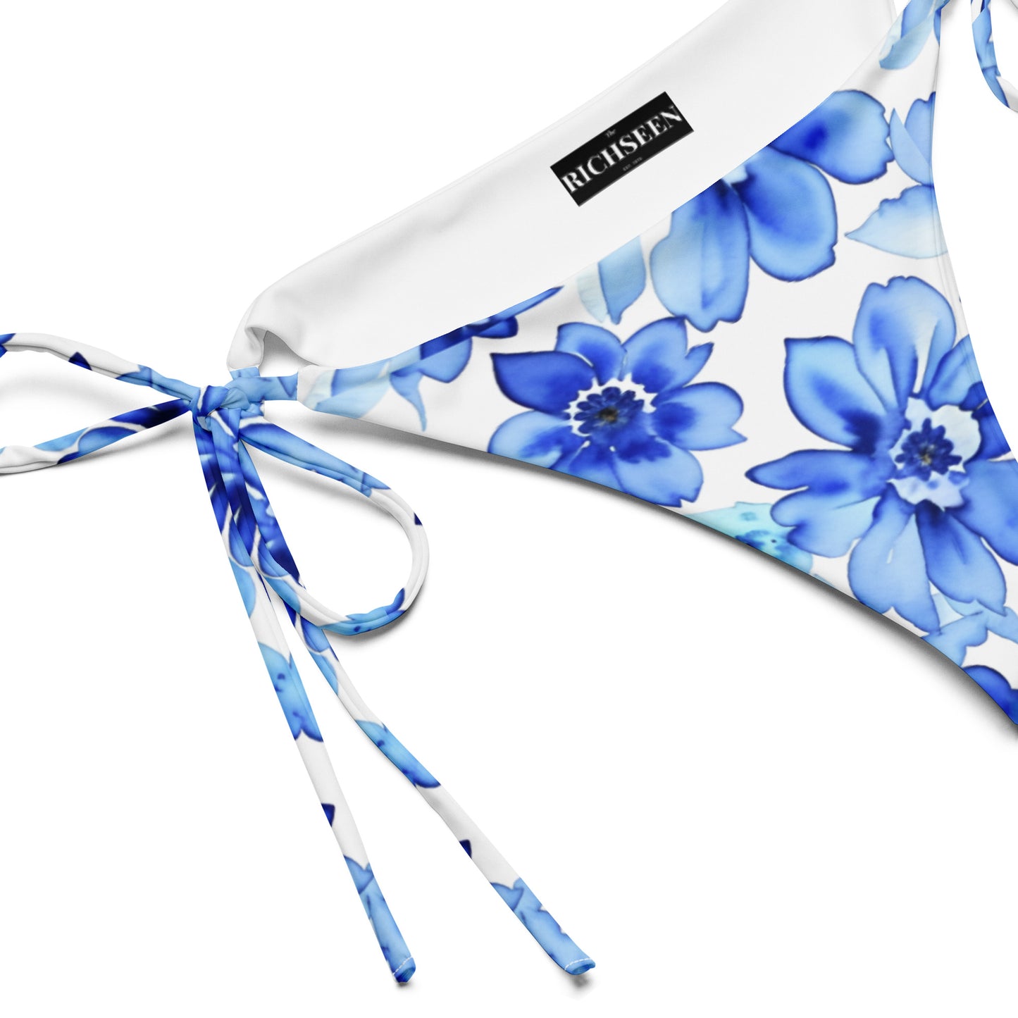 All-over print recycled string bikini bottom