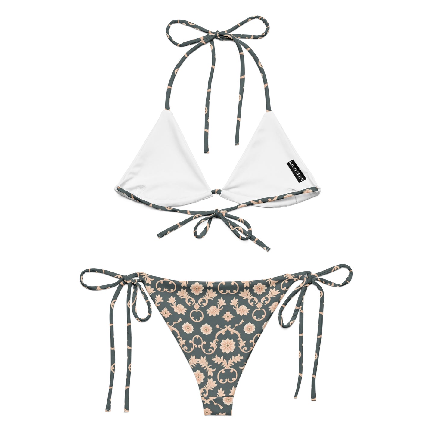 All-over print recycled string bikini