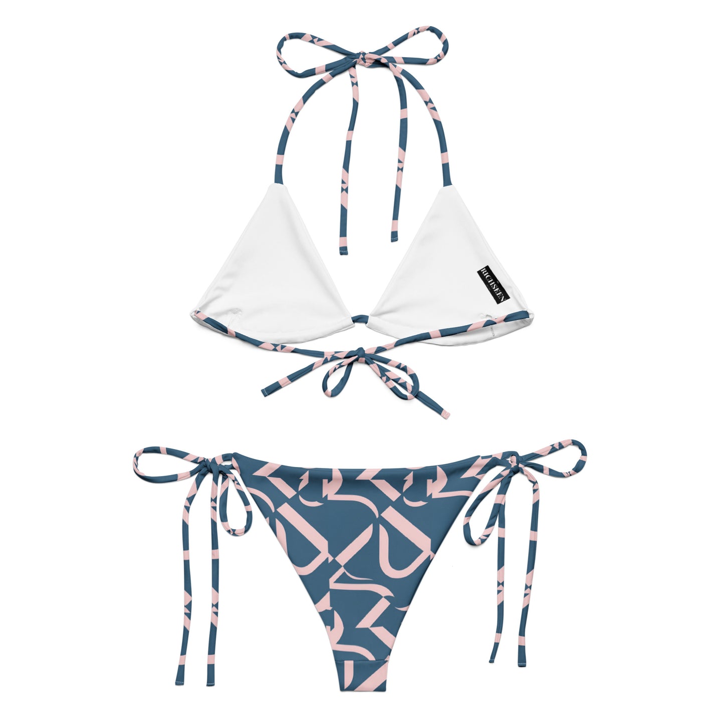 All-over print recycled string bikini