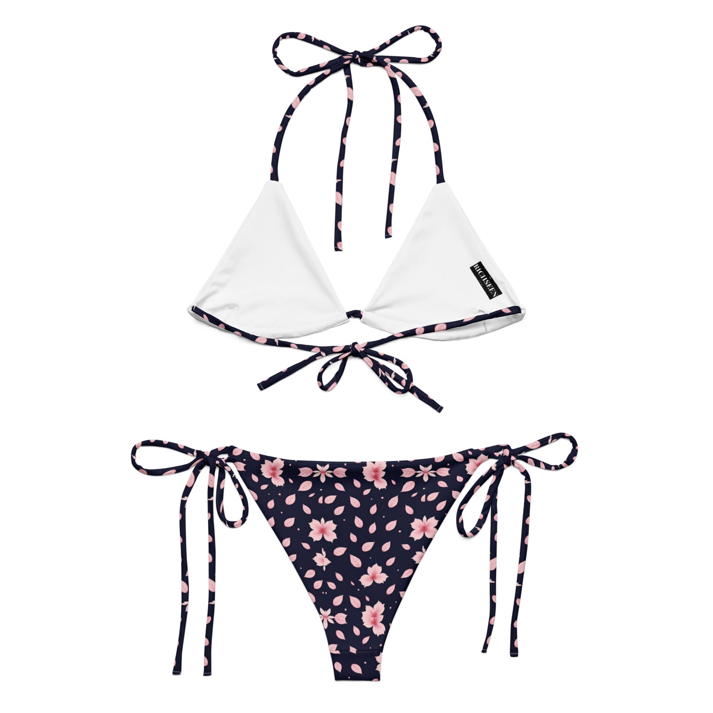 All-over print recycled string bikini