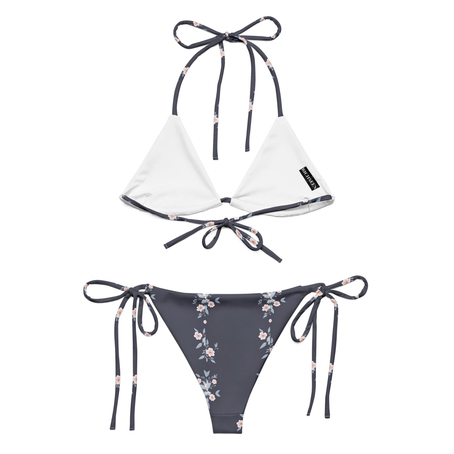 All-over print recycled string bikini