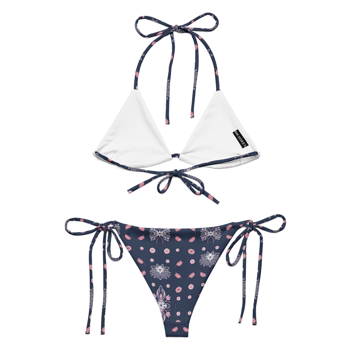 All-over print recycled string bikini