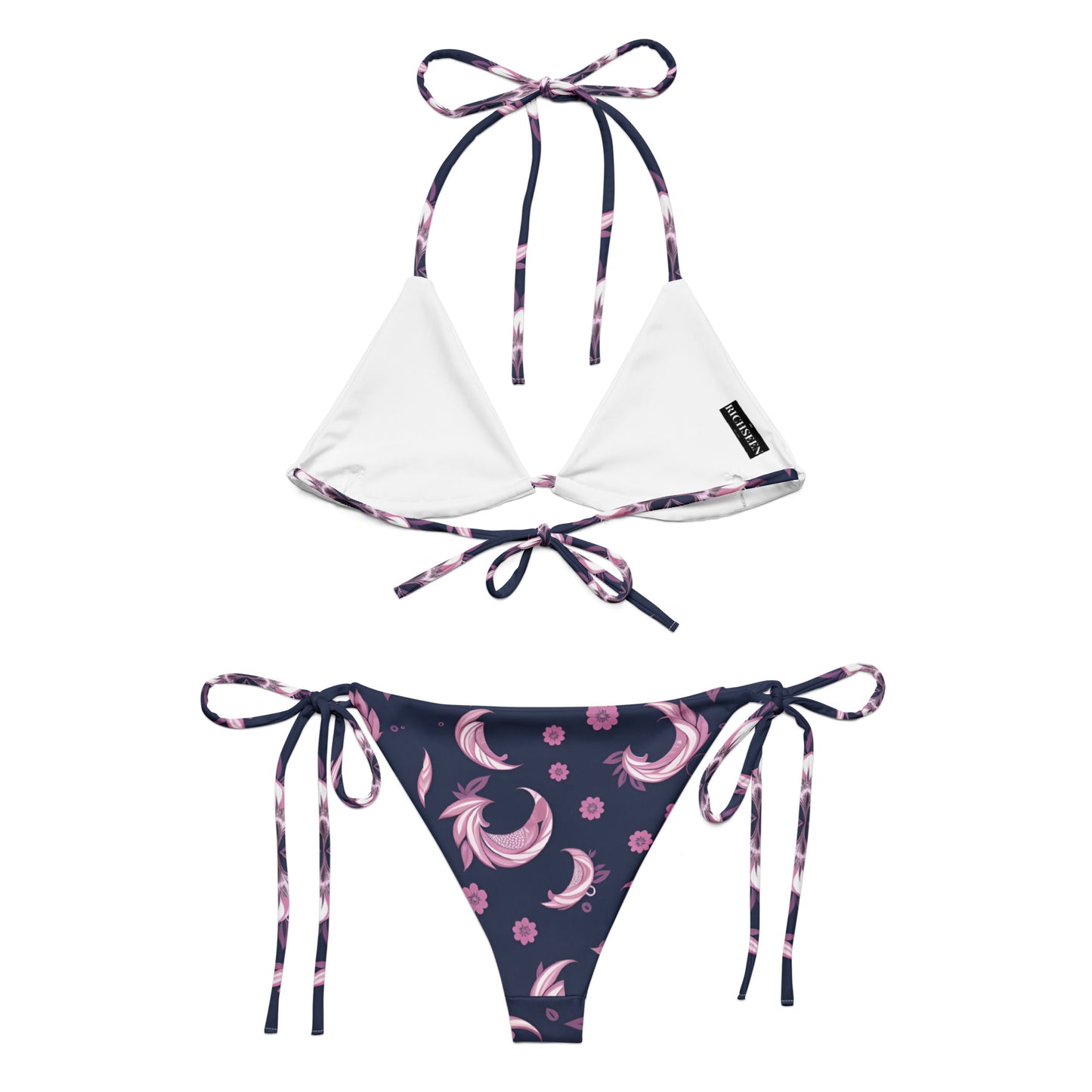 All-over print recycled string bikini