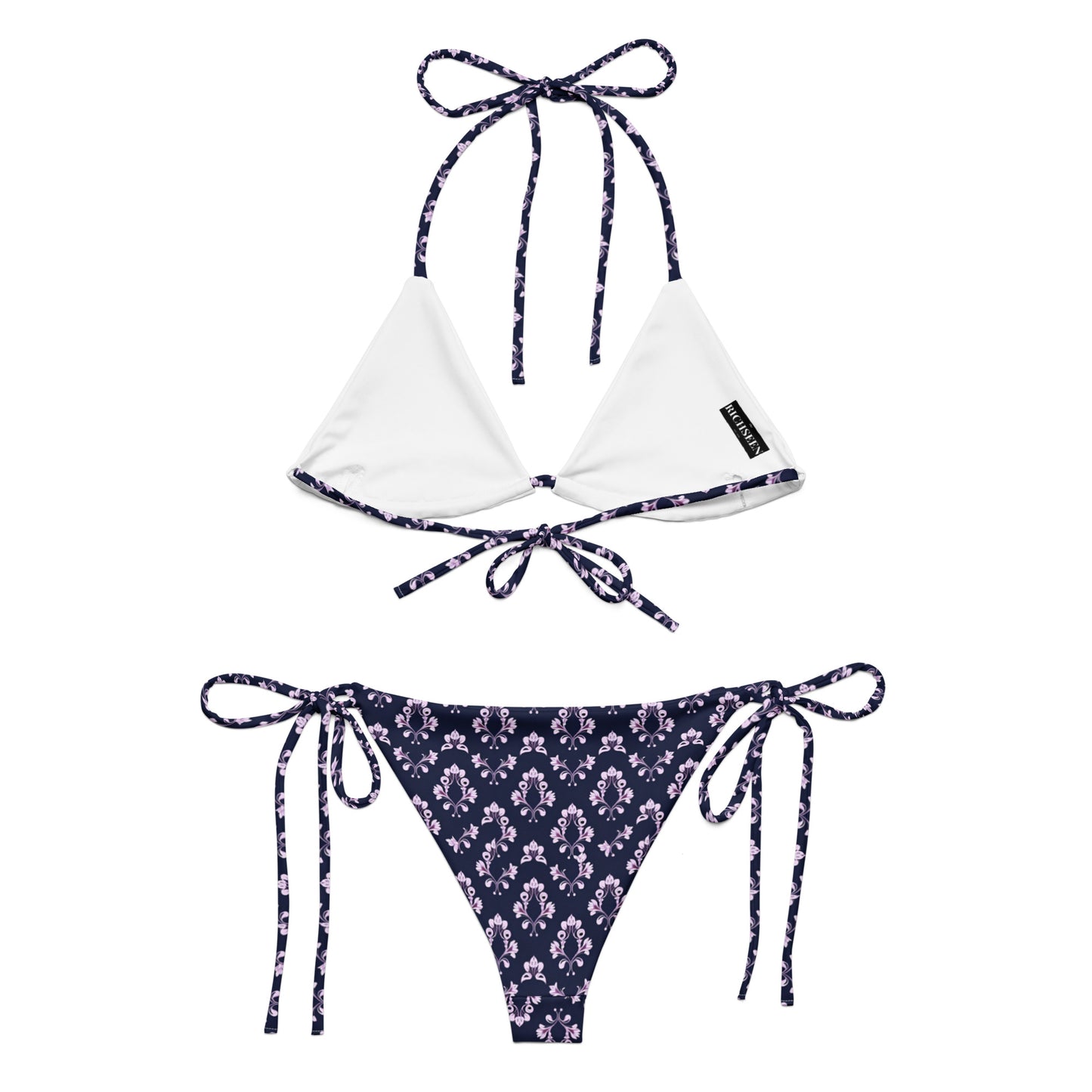 All-over print recycled string bikini