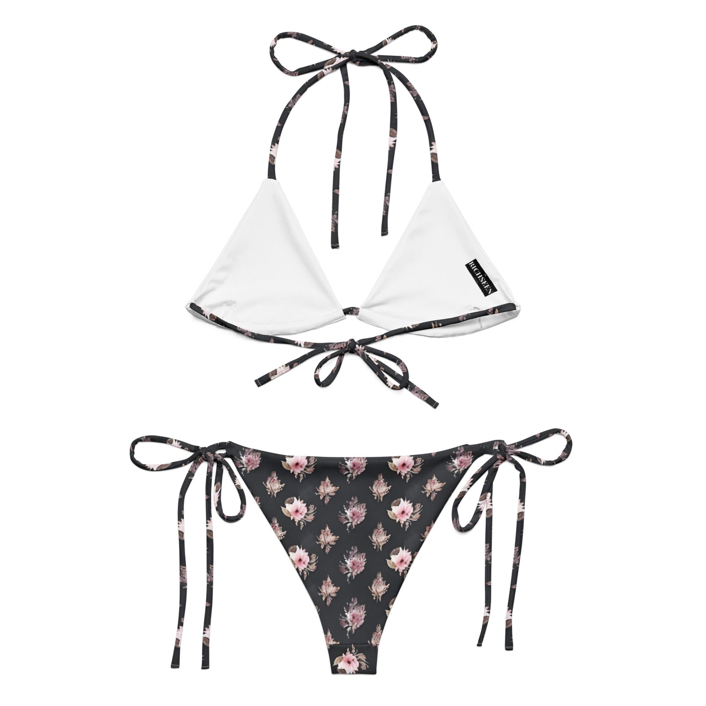 All-over print recycled string bikini