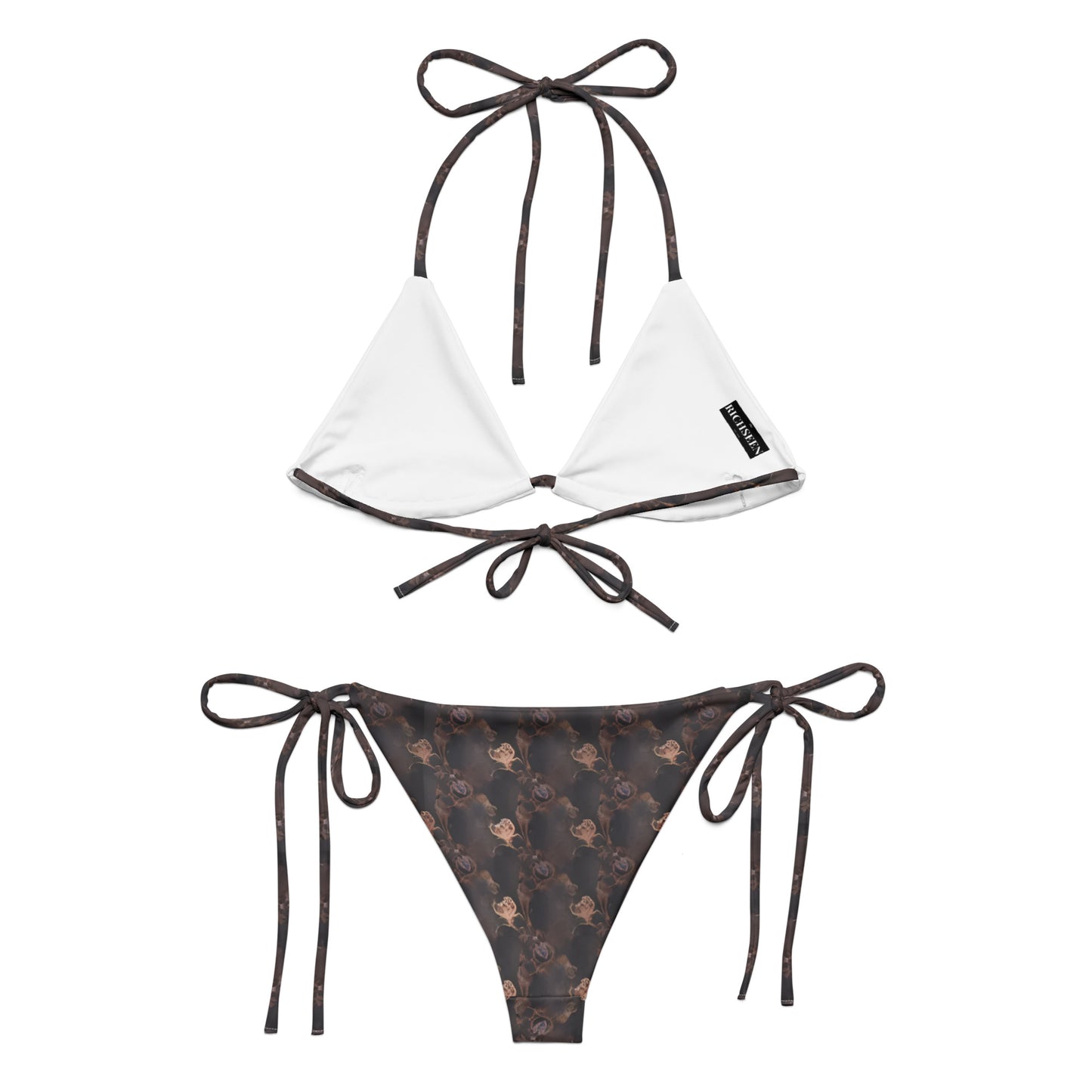 All-over print recycled string bikini