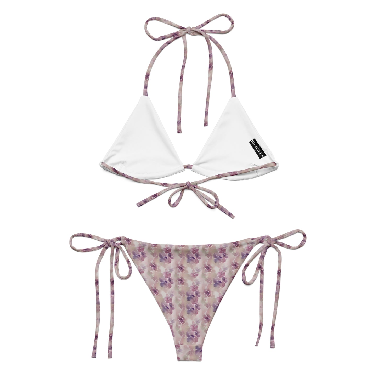 All-over print recycled string bikini