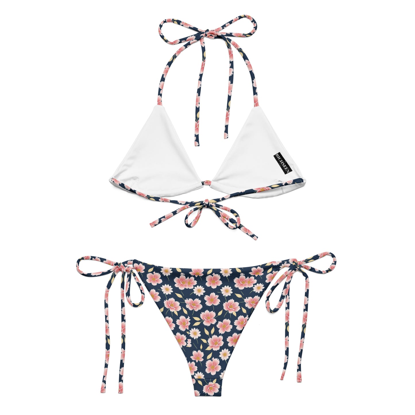 All-over print recycled string bikini