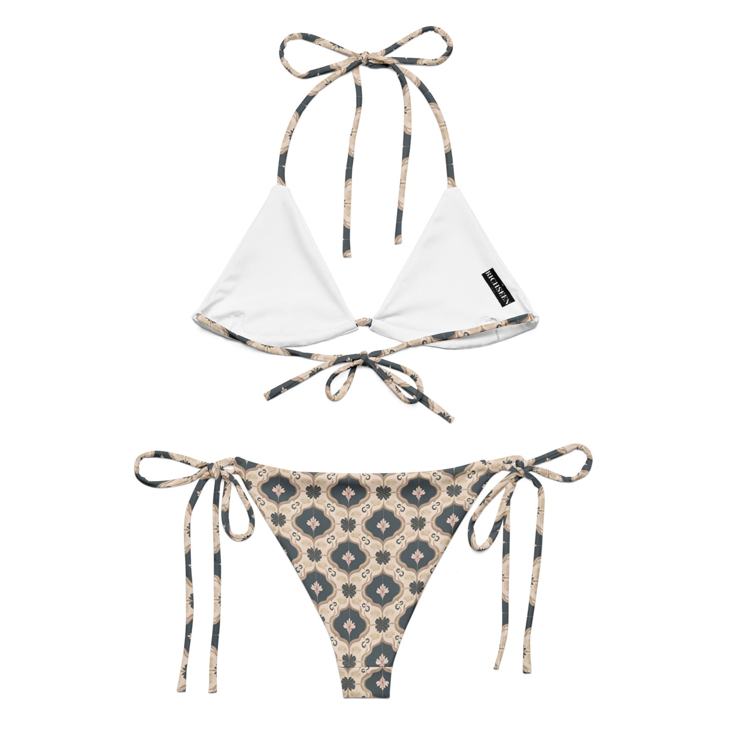 All-over print recycled string bikini