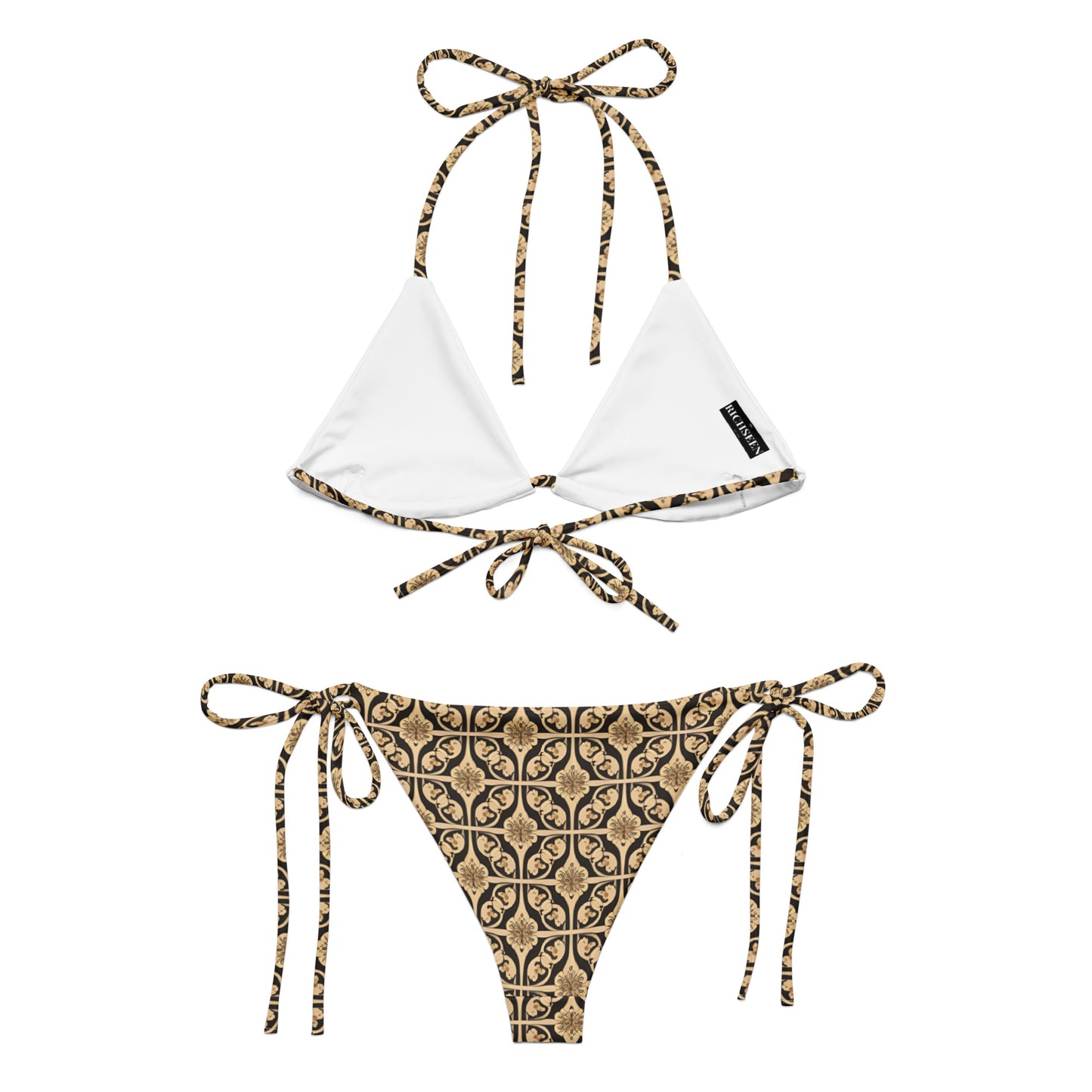 All-over print recycled string bikini