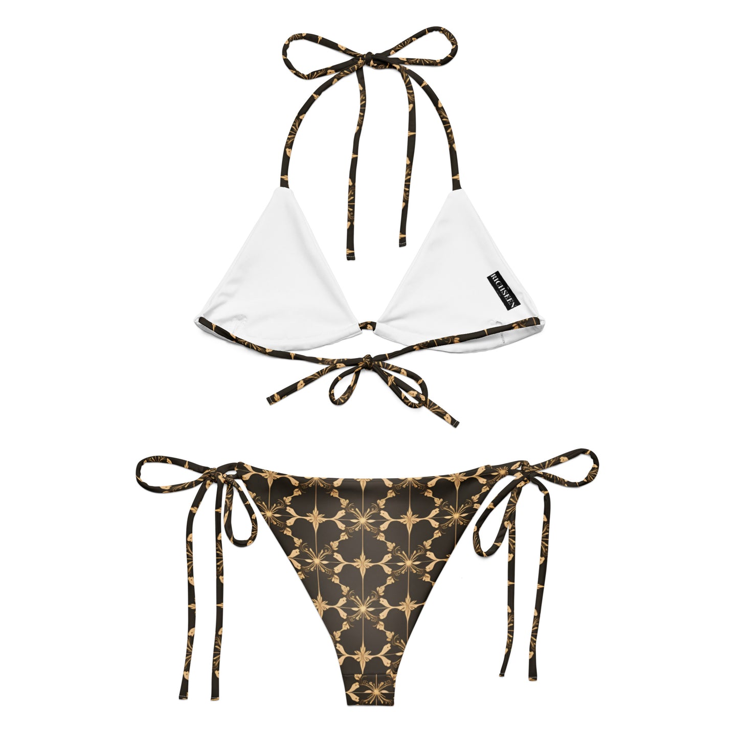 All-over print recycled string bikini