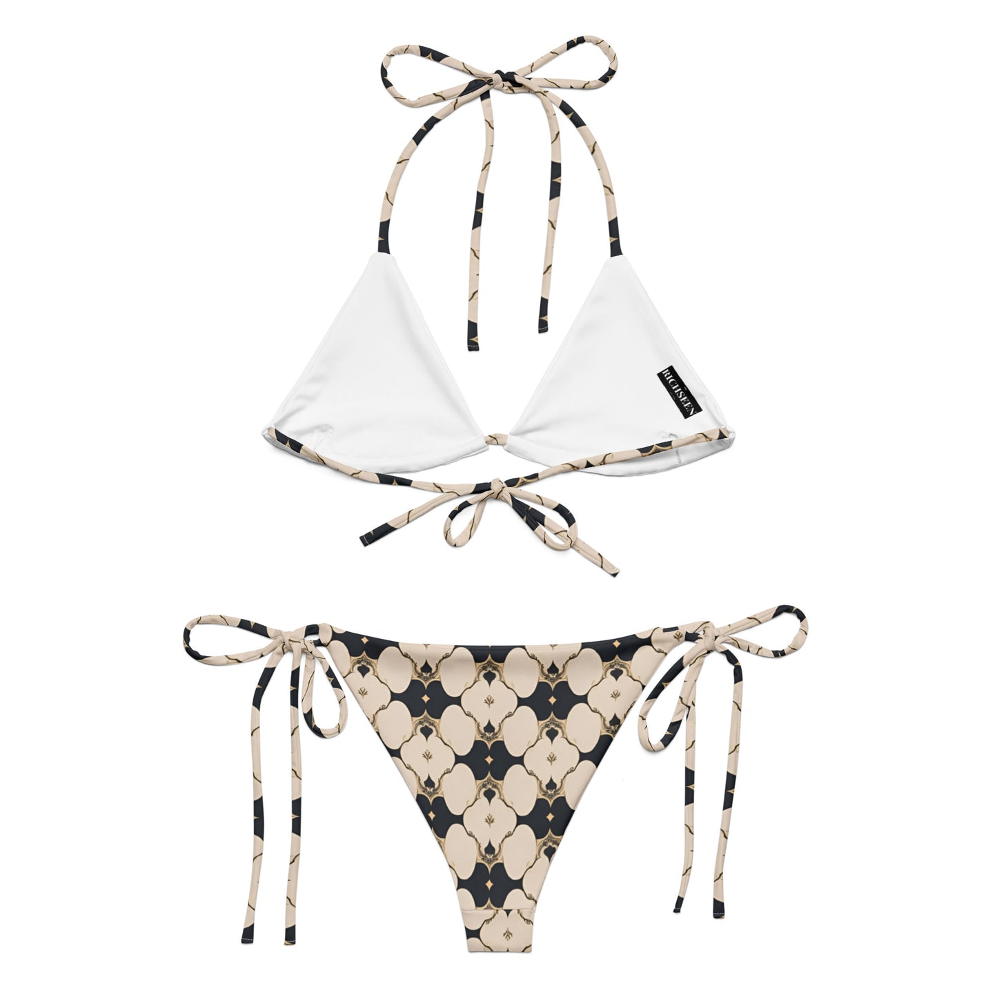 All-over print recycled string bikini